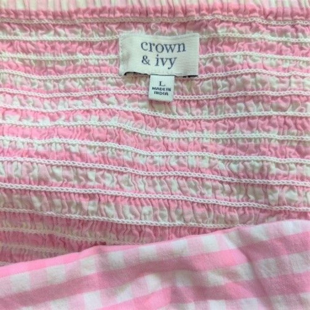Crown & Ivy Women's Gingham Top - Picture 3 of 5